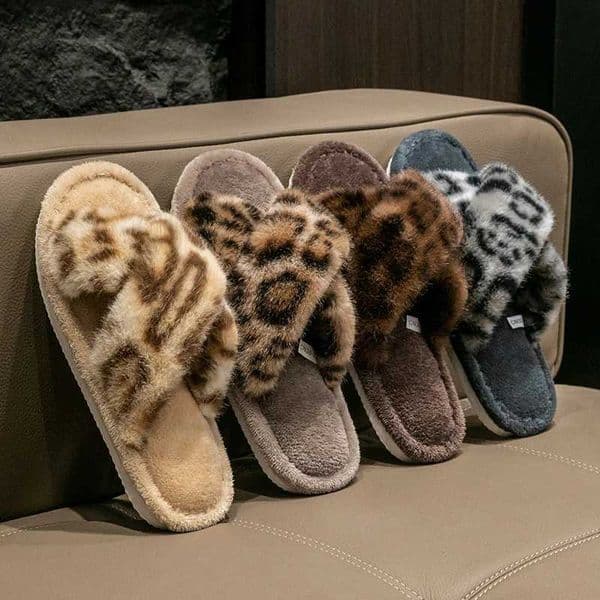Mens Leopard Print Slide Slippers - Breathable Open-Toe House Shoes with Non-Slip Soft Sole Comfortable Unisex Indoor/Outdoor Y250818