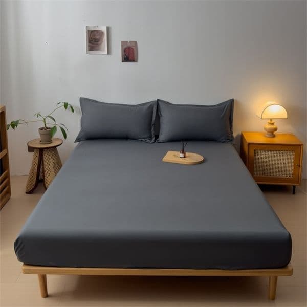 Sheet 3pcs Cotton Fitted Bed Sheet Set 1 Fitted Sheet 2 Pillowcases Breathable Soft Mattress Cover with Cover Bedding Set 250818