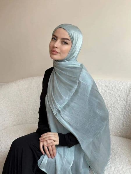 Aura Silk Organza Hijab Scarf Chiffon Hijabs for Women Breathable Long Shawl Turban Head Wrap for Women Muslim Fashion Voile 250812