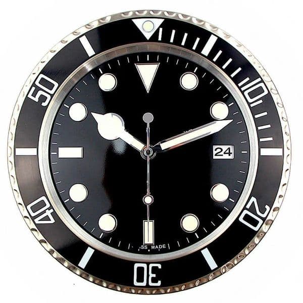 2025Metal Home Decoration Wall Clocks Luxury Modern Design Quartz Large Wall Watch Stainless Steel With Date Luminous Silent Sweeping Hands