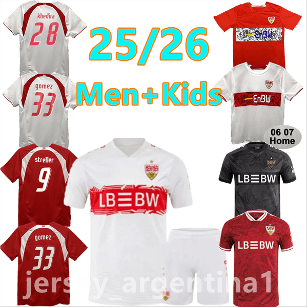 25 26 stuttgarts UNDAV Soccer Jerseys HITZLSPERGER ANTON 2006 2007 Retro JEONG UNDAV CASTRO STILLER ANTON DIDAVI DIDAVI KALAJDZIC Uniforms Men Football Shirt 2XL