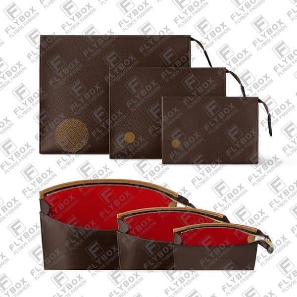 M11248 Trio Toilet Pouch Bag Clutch Bag Cosmetic Bag Toiletries Pouch Wallet Women Fashion Luxury Designer Totes Handbag Top Quality Purse Fast Delivery