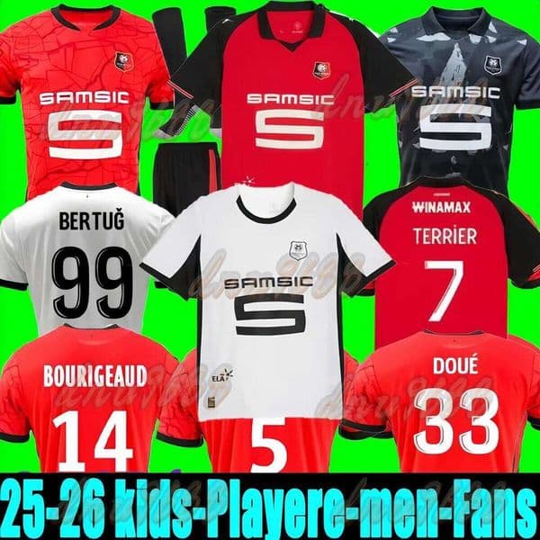 rEnNeS 2024 2025 StAdE ReNnAiS FC SoCcEr JeRsEyS tErRiEr bOuRiGeAuD doKu guUiRaSsY cAmAvInGa AgUeRd NiAnG 24 25 MailloTs de Foot Men Kids Kits Football Shirts