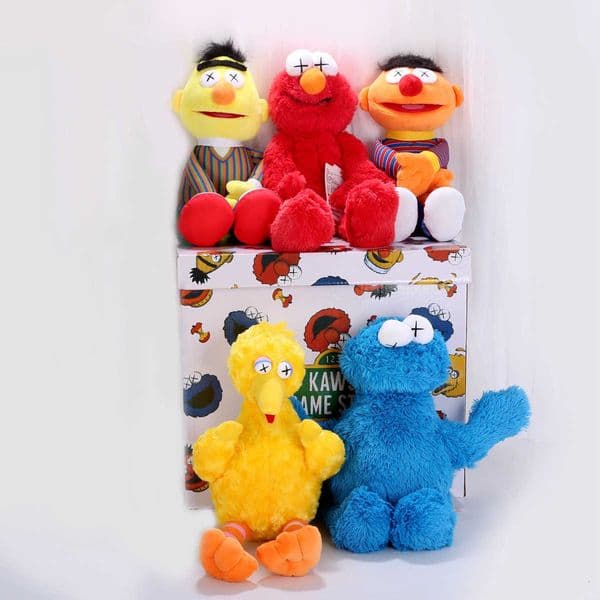 2026 New 45Cm Backpack Toy Red Elmo Blue Biscuit Man Yellow Big Bird Plush Bag Childrens Christmas Gift Designer