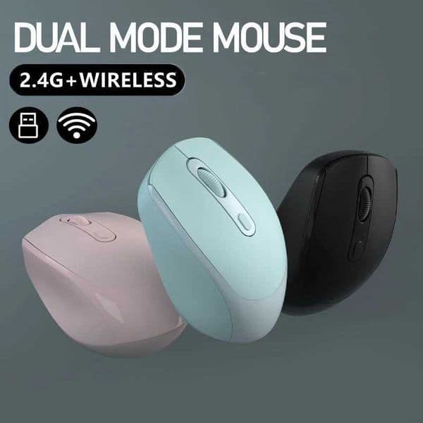 2.4G+BT Ergonomic Optical Computer Mouse Dual-Mode Wireless Mouse 2.4G USB Mouse for Laptop Pad PC Tablet Macbook Wireless Mouse XJ250819