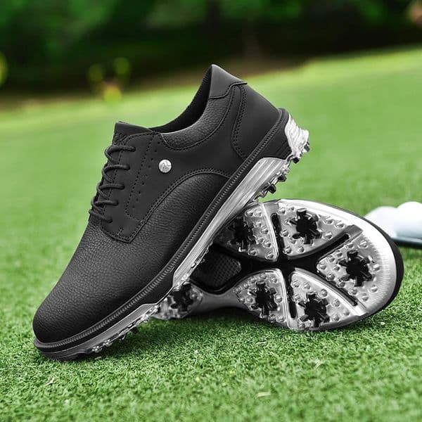 Designer Shoes Golf Shoes Waterproof Golfer Sport Shoes Man Ankle Golf Sneaker Supplies Golfing Shoes Non Slip Comfortable Walking Shoe Black