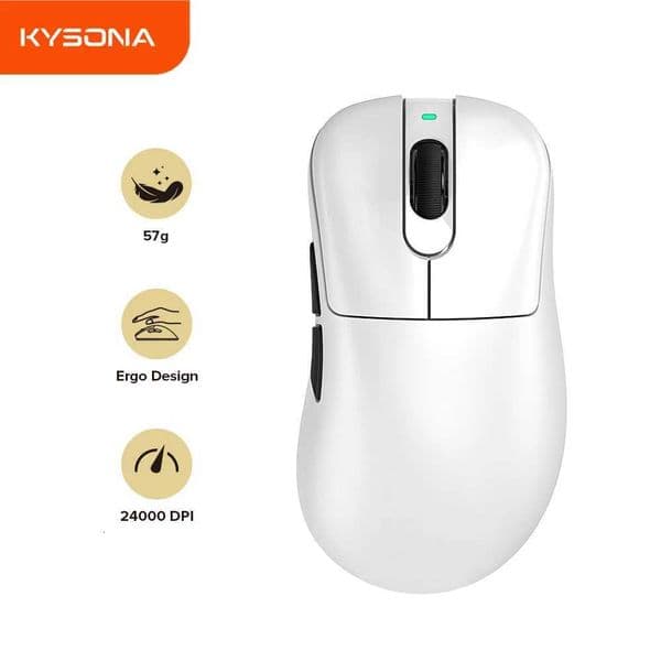 KYSONA Mars SE Wireless gaming mousePAW3311 1KHZ 18000dpi rechargeable Tri-mode etooth Mouse Macro pad/pc XJ250819