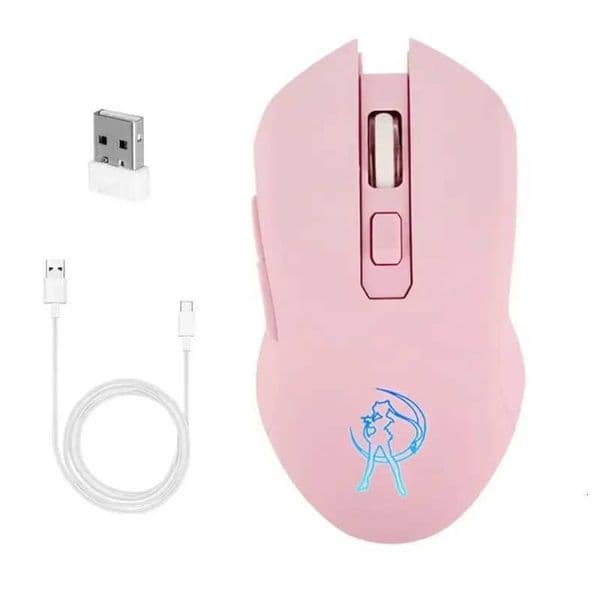 Pink Silent LED Optical Game Mice 1600DPI 2.chG USB Wireless Mouse for PC Laptop XJ250819