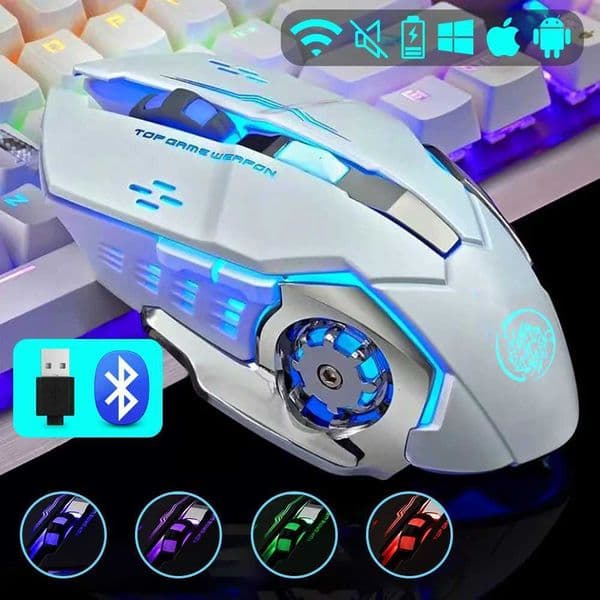 Wireless Mouse Gaming Computer Silent Rechargeable Mouse USB Mechanical E-Sports Backlight PC Gamer Mouse for Laptop XJ250819