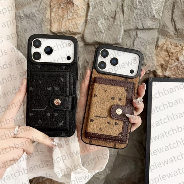 Wallet Phone Case Designer iPhone Case for iPhone 17 Pro Max 16 Pro Max 15 14 13 12 11 XR XS 8P 16 Plus 15 Plus Samsung s25 ultra s24 plus s23 s22 S21 Note 20 Case Card Holder Bag