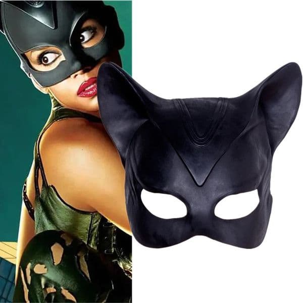 2026 Sexy Cat Woman Selina Kyle Latex Mask Superhero Movie Cosplay Costume Halloween Party Masks Free Shipping