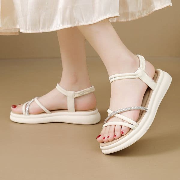 New Product New Style Women S Sandals Summer Outdoor Versatile Thick Sole Flat Soft Sole Strap Mori Style Slippers Roman Shoes Designer Shoes