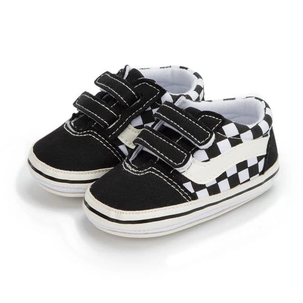 Meckior Baby Boy Girl Shoes Canvas Sneakers Nonslip Rubber Sole Plaid Streaks First Walkers Infant Unisex Casual 250819