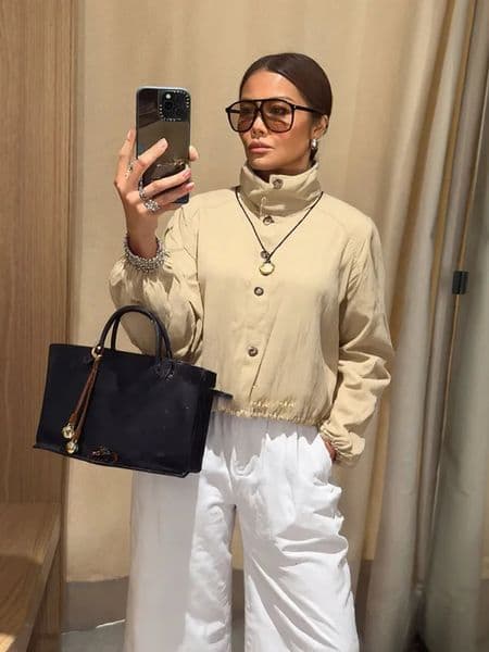 Elegant Solid Coats For Women Stand Neck Full Sleeve Single Breasted Pocket Jackets Autumn Female Daily Casual Outerwear 250820BJ