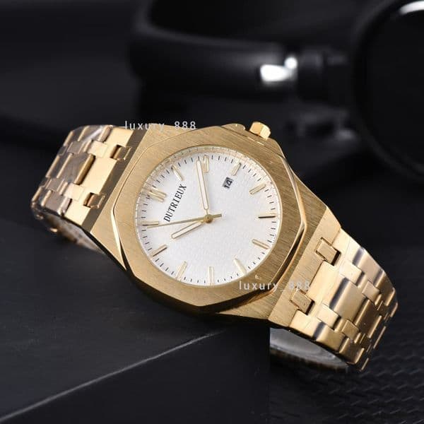 2026 Popular Luxury Watches for Men Quartz Wristwatch Steel Strap Automatic Date Daily Waterproof Fashion Male Clocks for Gift Wholesale Dropshipping