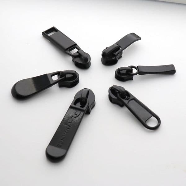 Nylon 5 Head Bag Accessories Pull Clothing Zipper No. 3 Black