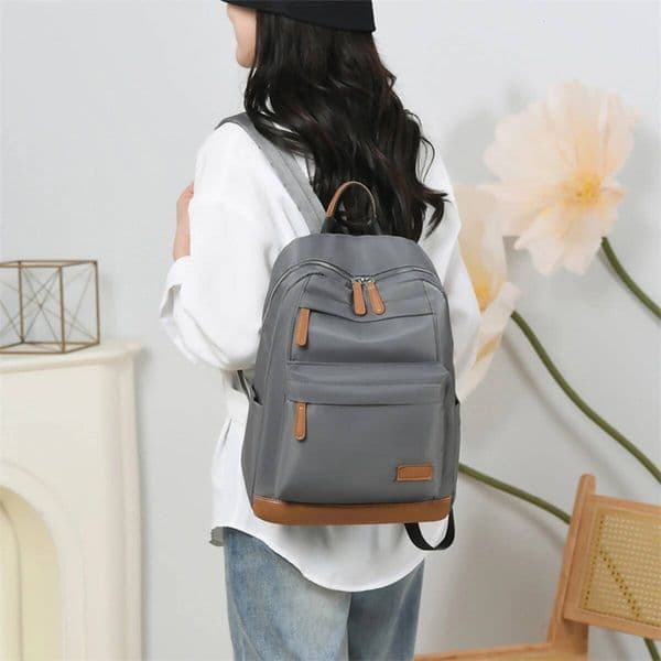 Designer Bag Campus Style Backpack Women S Large Capacity Nylon Quilted Multi Pocket Water Resistant Shoulder Bag For School Commute Bags