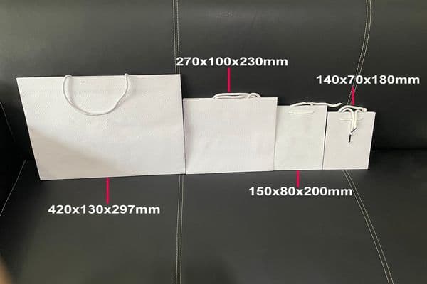 2026 New Designer White Paper Gift Bag For Jewelry Cosmetics Lipstick Perfume Clothes Bags Storage Case Free Shipping