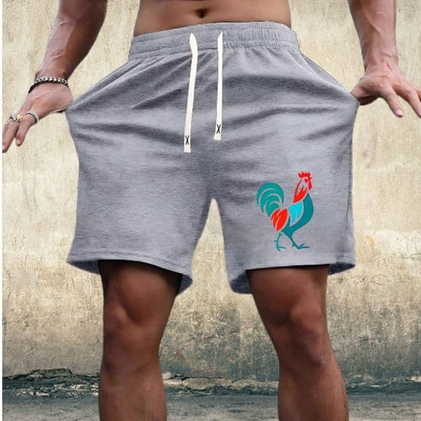 Summer Wholesale Customizable Large Size Men's Casual Elastic Knitted Shorts Mid-Waist Breathable Boxer Pants Hot Drawstring Printed 1317