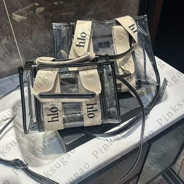 Pink Sugao women tote bag shoulder crossbody bags handbags purse fashion luxury large capacity high quality girl clear transparent shopping bag 2size Wxz250819110