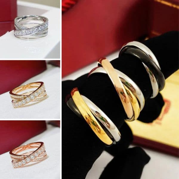 luxury ring designer jewelry women rings for men triangular cross shaped ring fashion women jewelrys gift designer couple jewelry Simple personalized gift for her