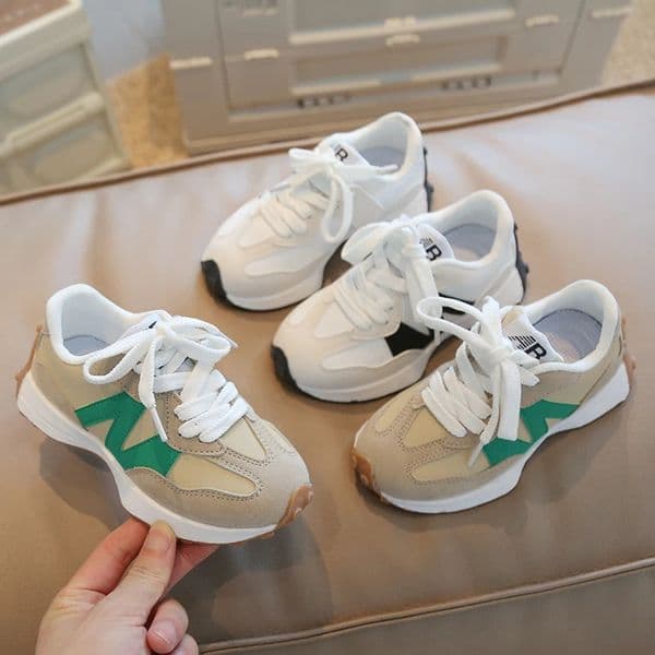 Kids Tennis Leather Upper Childrens Sneakers NonSlip Casual Shoes for Boys Girls Toddler Sport 26Y0424