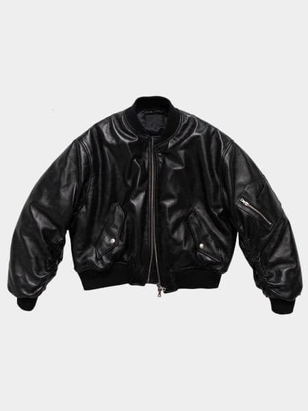 Mauroicardi Autumn Cool Handsome Black Thickened Warm Pu Leather Bomber Jacket Men Zipper American Clothes 2025 250815