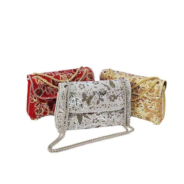 Xiaoxiangfeng Inspired Shoulder Bag - Diamond Messenger Purse with Rhinestone Details for Bridal Evening Bags For Women Z250821