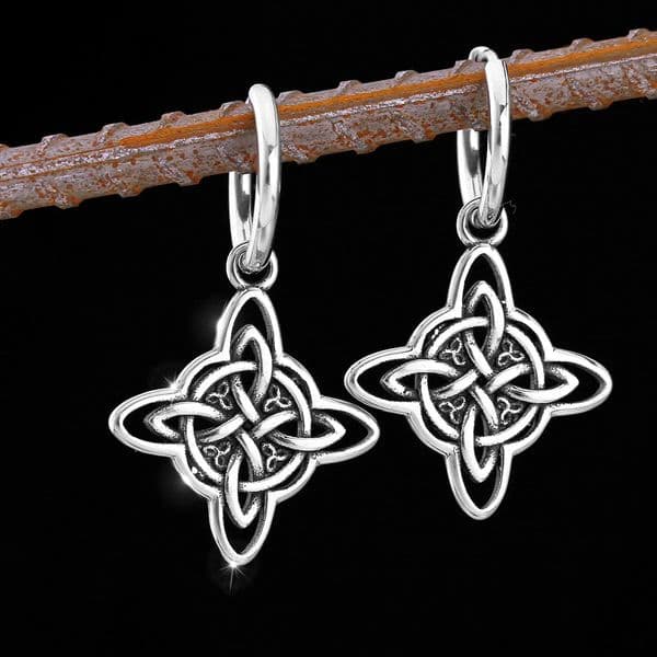Retro Stainless Steel Celtic Knot Fashion Earrings European and American Men Hip Hop Street Trend Stud 250811