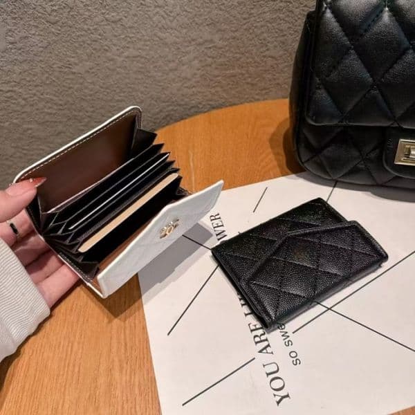 Genuine leather Designers Men wallets flower card holder women fashion plaid style purse mens Clutch wallet luxurys Men women mini bags 666