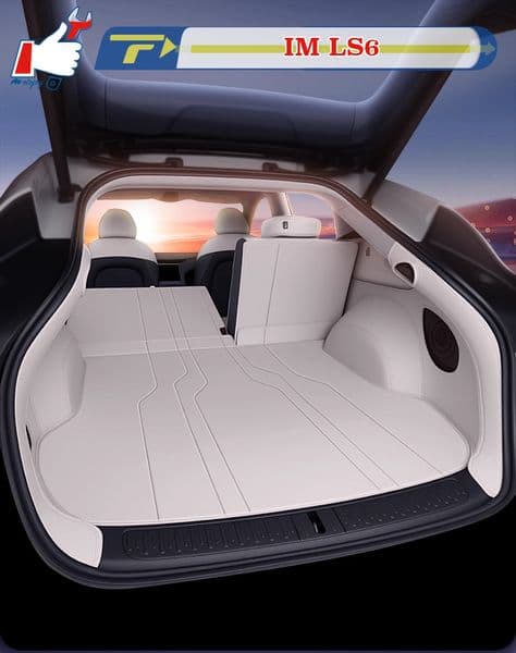 For IM LS6 2023-2025 Car Trunk Mat Custom Fit Cargo Mat 3D Shaped Trunk Liner XPE Trunk Protection Mat Chair-Back Mat Rear Trunk Mat Full-surrounded Mat Easy Clean