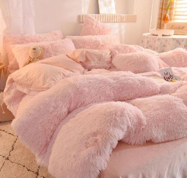 2025 new Psh Duvet Cover 4 Pieces King Queen Size Ultra Soft Bedding Set Faux Fur Design Comforter Home Bed Textiles1714886 Free shipping