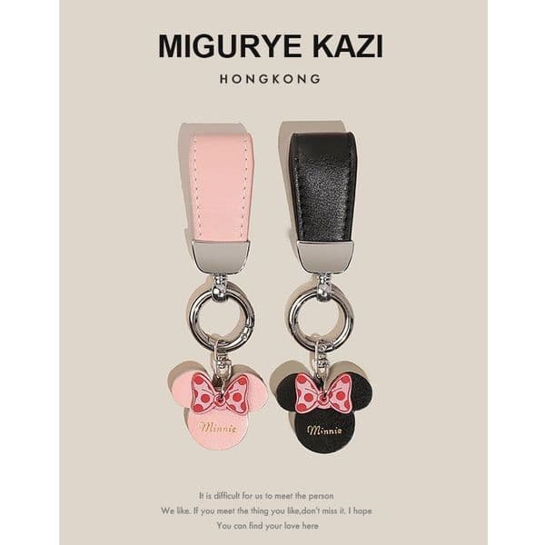 Designer Keychains Lanyards Luxury Mouse Bag Charms Key Chains PU Leather New Fashion Keychain Accessories Animal Pendant Cartoon Bow Keyrings Ring Holder