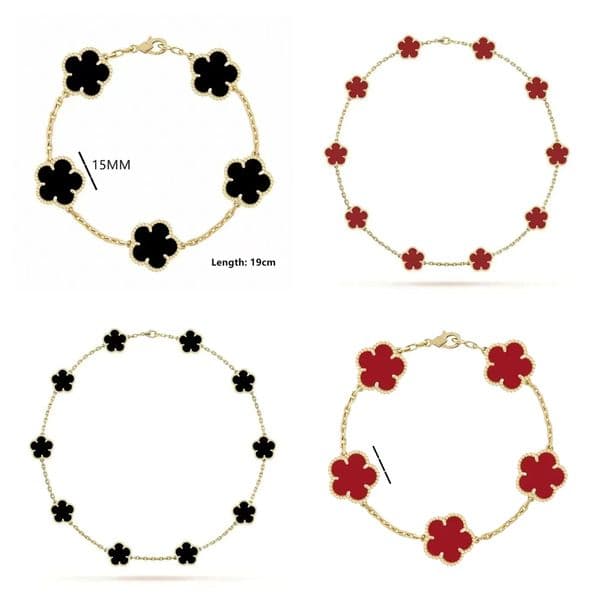 925S necklace designer necklace Bracelet Fashion Forward Clove Flower Jewelry Set Luxury 18kt Gold Neckpiece Available in Multiple Colors clover necklace jewelry