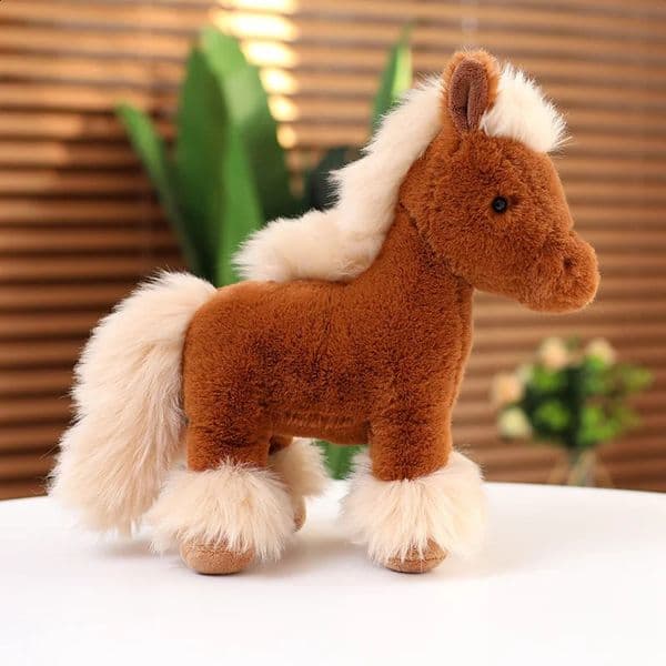 Simulated Horse Plush Dolls Stuffed Animal High Quality Super Realistic Plush Toys Classic Birthday Gift For Children 250821BJ