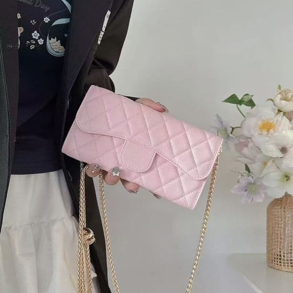 High Quality Designer Crossbody mini mobile phone Bag Medium Classic Flap Bags for Women Genuine Leather Quilted Bag Luxury Handbags Black Purse Shoulder Chain