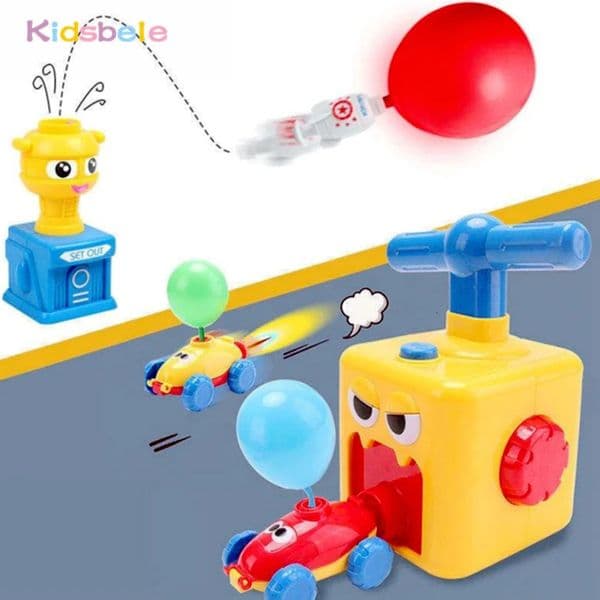 Indoor Outdoor Educational Toy Hand Pressed Air Powered Compressed Balloon Car DIY Toy Launcher Manual Pump Vehicle Party Gift 250822BJ