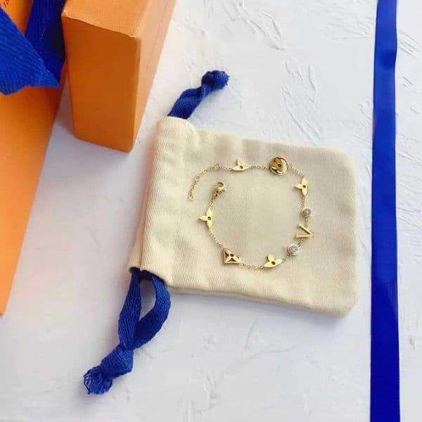 Bangle Vintage jewlery designer for women Enamel Letter Crystal Flower jewelry sterling sier bangle bracelet gold charm braclet