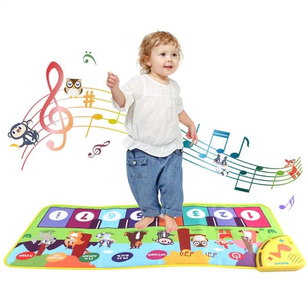 80*30cm Kid Multifunctional Music Piano Mat Toddler Floor Baby keyboard Dance Mat 8 Animal Sounds Educational Toys For Kid Gifts250822BJ