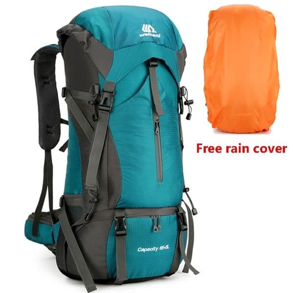 70L Nylon Camping Backpack Travel Bag With Rain Cover Outdoor Hiking Daypack Mountaineering Men Shoulder Bags Luggage y250729