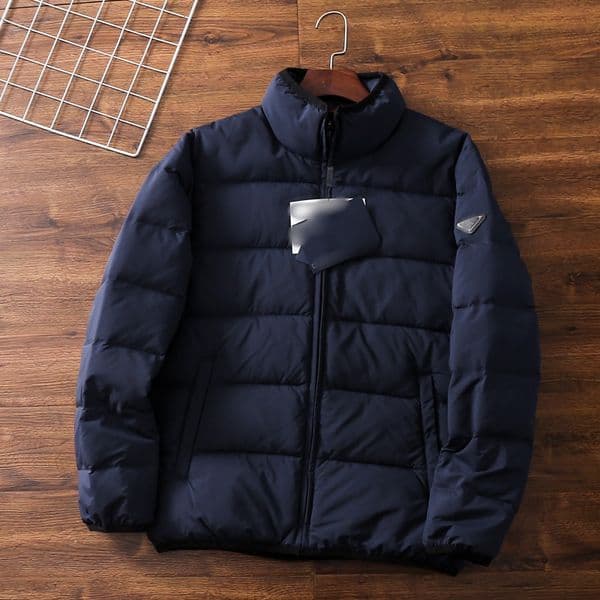 PRA new men's down jacket classic sleeve arm logo inverted triangle lightweight, warm, waterproof, breathable stand up collar bread jacket 2f8d