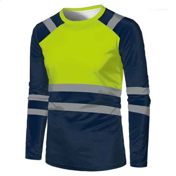 Autumn High Quality Mens Safety Work Clothing Quick Drying Breathable Work Tops Sweat Wicking Comfort Oversized T Shirt 250822BJ