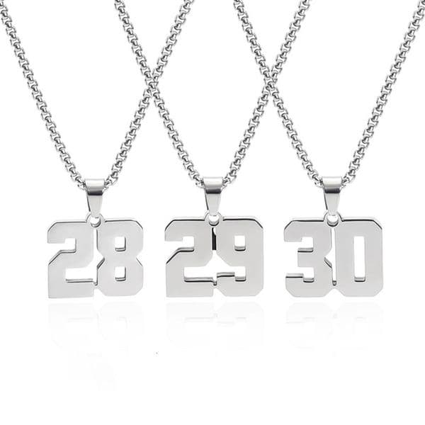 New Hot Selling Simple Fashion Digital Stainless Steel Black Double-Sided Unisex Trendy Jewelry 1-100