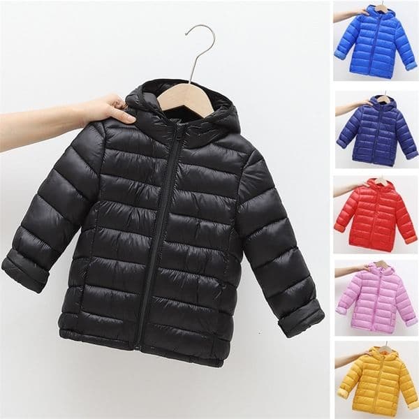 1pcs Boys Girls Coat Autumn Winter Kids Down Jackets Kids Warm Thicken Outerwear Clothes Hooded Jacket Children Outerwear Clothe 250822cjBJ