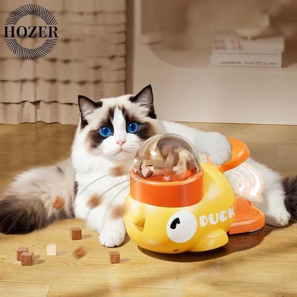 Pet Snack Feeder Dog Food Dispenser Automatic Feeder Puppy Cartoon Duck Design Used for Training Dogs Accessories Cats Cat Supplies XJ250823