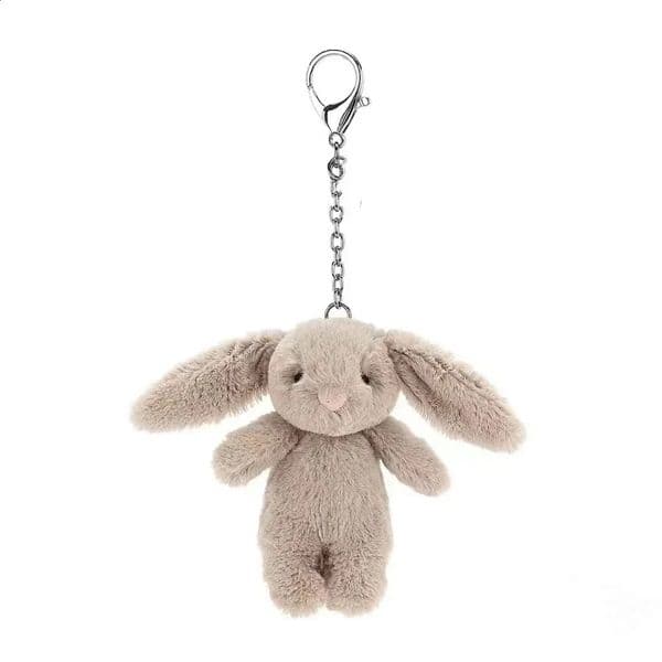 Stuffed Animals Cute Cartoon Rabbit Keychain Love Pompom Trinket Toy Girl Bag Car Mobile Phone Pendant Jewelry Gift 250822BANJIA