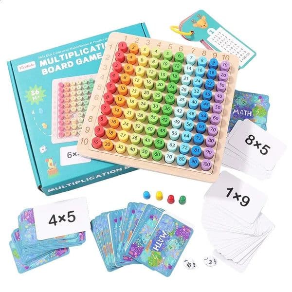 Montessori Educational Wooden Toys ren Math Toys 99 Multiplication Table Math Arithmetic Teaching Aids for s Gifts 250822BJ