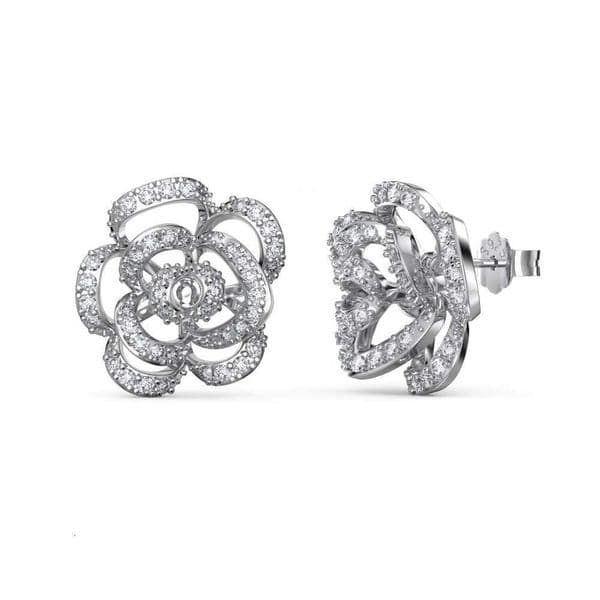 luxury jewelry luxury earrings 925 sterling silver jewelry moissanite earrings exquisite mini flower clover stud of pearls earings ony earing women unique earring