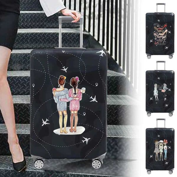Luggage Cover Stretch Fabric Suitcase Protector Baggage Dust Case Cover Suitable for 18-32 Inch Suitcase Case Friendship Series W250823