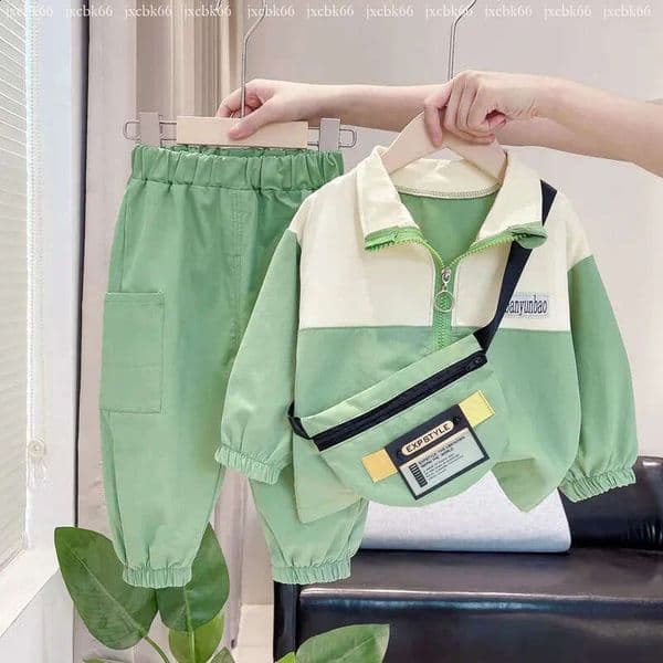 New style Spring Causal Suit Baby Boys Girls Cartoon Strips Shirt Pants 2pcs/Set Children Clothing Kids Infant Sportswear 0-5 Years 250821